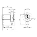 Wilka halve veiligheidscilinder Carat S4 1410